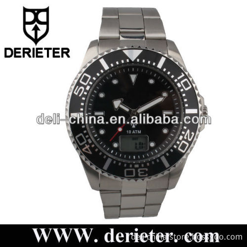 Stainless Steel Radio Controlled Watches Men DCF77 MSF JJY or WWVB Signal